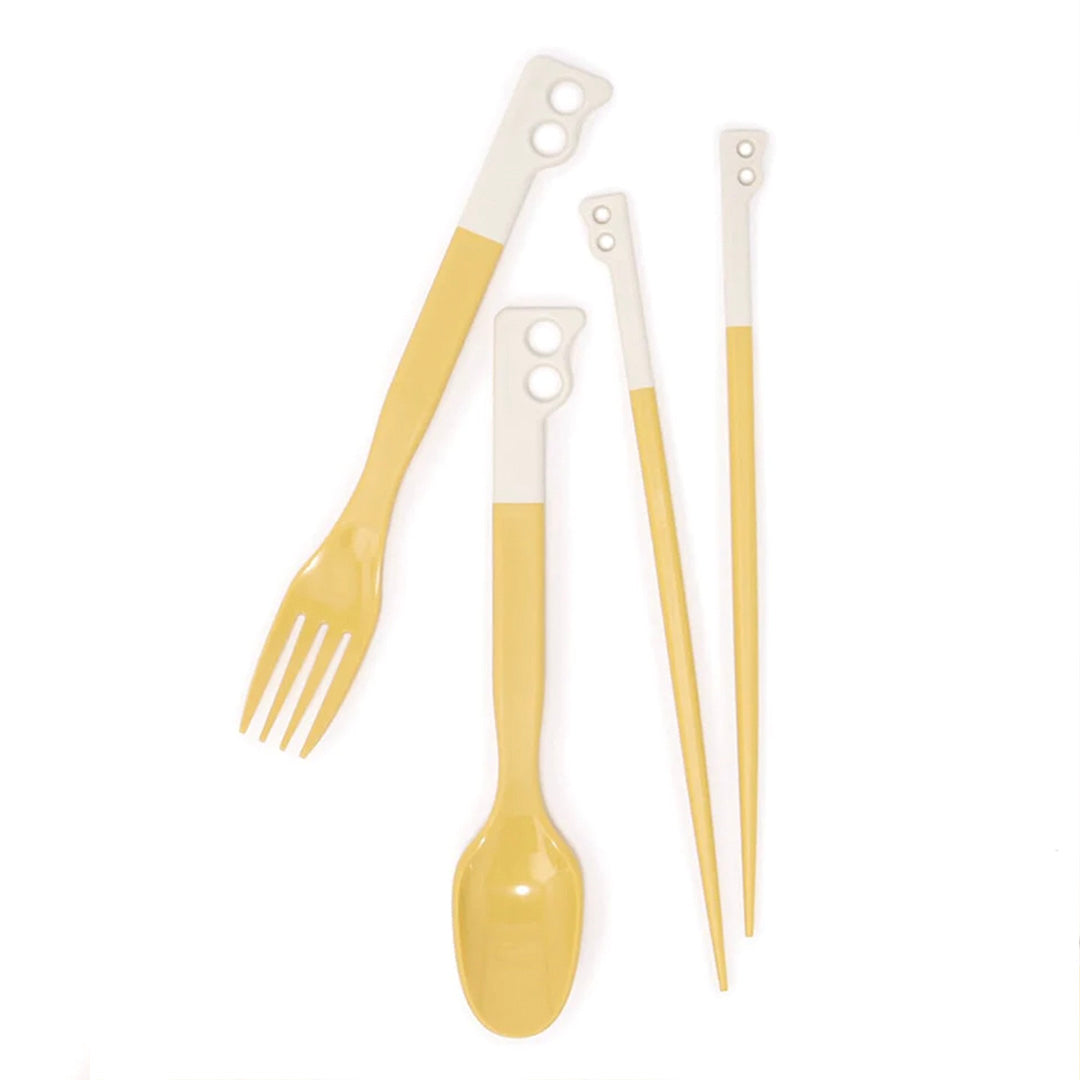 CHUMS Camper Cutlery Set Beige×Red - 食器